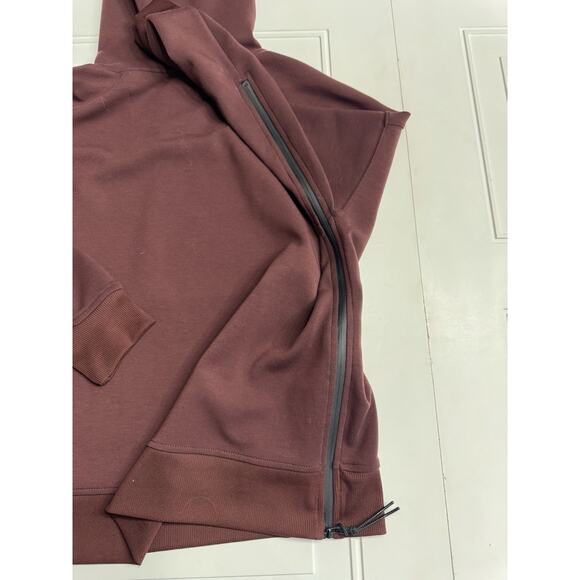 Women’s On Cloud Swiss Engineering Pullover Hoodie Sweatshirt Maroon Red Size XS - Picture 3 of 7